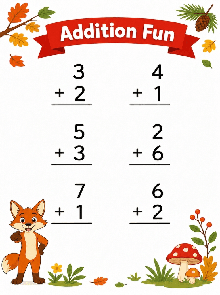 Sample math worksheet with Pip